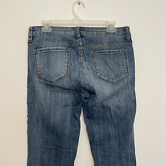 KUT FROM THE KLOTH KFTK Boyfriend Jeans Dark Wash ish ? Distressed Ripped Rip 6 - Picture 9 of 10